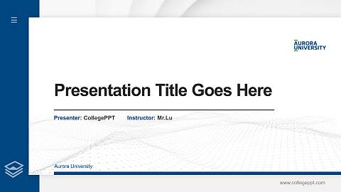Aurora University Thesis Proposal/Graduation Defense PPT Template