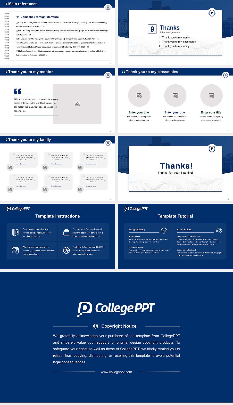 Barnard College Graduation Thesis Defense PPT Template16:9 ratio PPT effect preview image7
