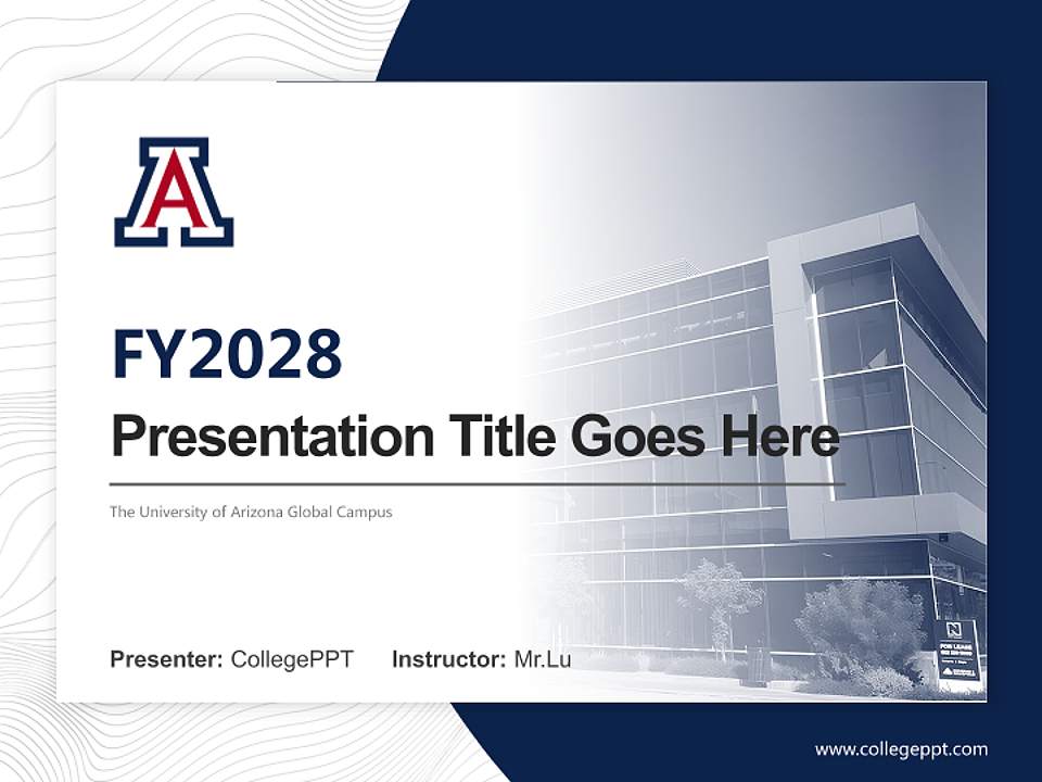 The University of Arizona Global Campus Academic Presentation/Research Findings Report PPT Template4:3 ratio PPT effect preview image5