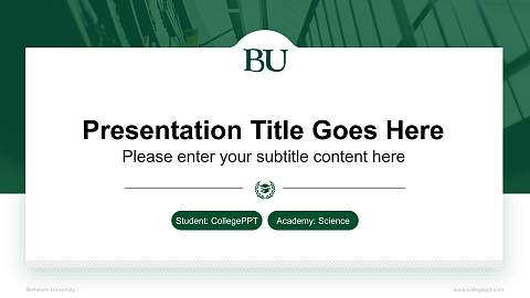 Belhaven University National Scholarship Defense PPT Template