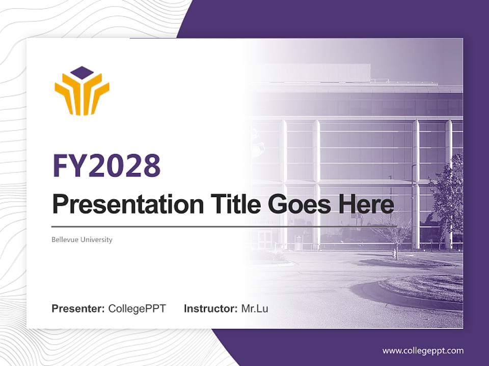 Bellevue University Academic Presentation/Research Findings Report PPT Template4:3 ratio PPT effect preview image5