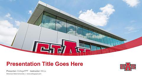 Arkansas State University Course/Courseware Creation PPT Template