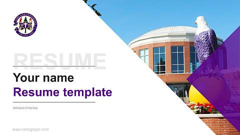 Ashland University Resume PPT Template