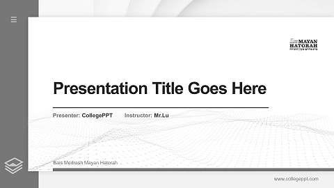Bais Medrash Mayan Hatorah Thesis Proposal/Graduation Defense PPT Template