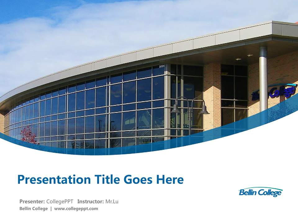 Bellin College Course/Courseware Creation PPT Template4:3 ratio PPT effect preview image5