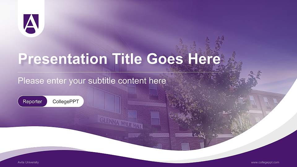 Avila University Lecture Sharing and Networking Event PPT Template16:9 ratio PPT effect preview image