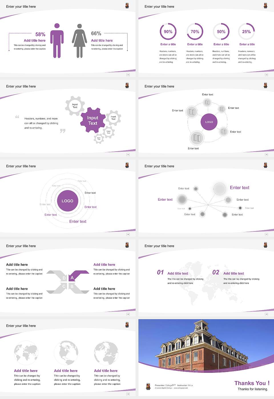 Arkansas Baptist College Course/Courseware Creation PPT Template16:9 ratio PPT effect preview image4