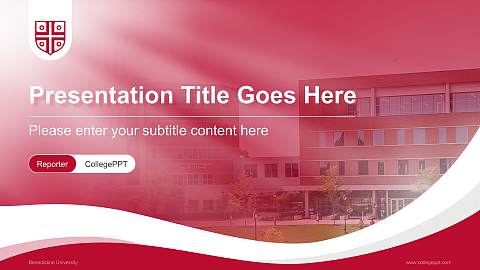 Benedictine University Lecture Sharing and Networking Event PPT Template