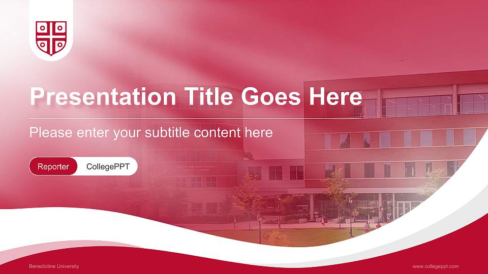 Benedictine University Lecture Sharing and Networking Event PPT Template16:9 ratio PPT effect preview image