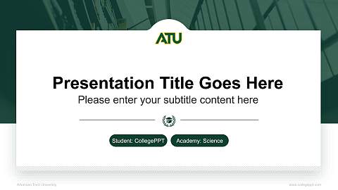 Arkansas Tech University National Scholarship Defense PPT Template