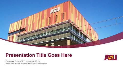 Arizona State University-Downtown Phoenix Course/Courseware Creation PPT Template