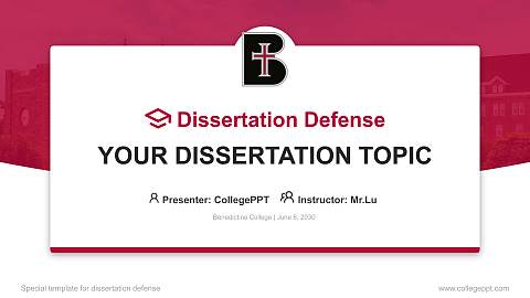 Benedictine College Graduation Thesis Defense PPT Template