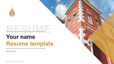 Beacon College Resume PPT Template