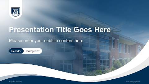 Augusta University Lecture Sharing and Networking Event PPT Template