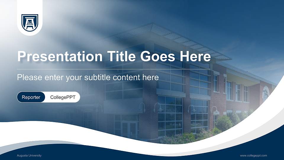 Augusta University Lecture Sharing and Networking Event PPT Template16:9 ratio PPT effect preview image