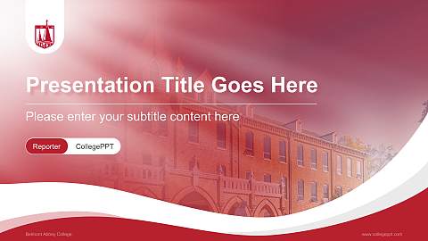 Belmont Abbey College Lecture Sharing and Networking Event PPT Template