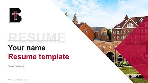 Benedictine College Resume PPT Template