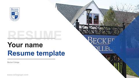 Becker College Resume PPT Template
