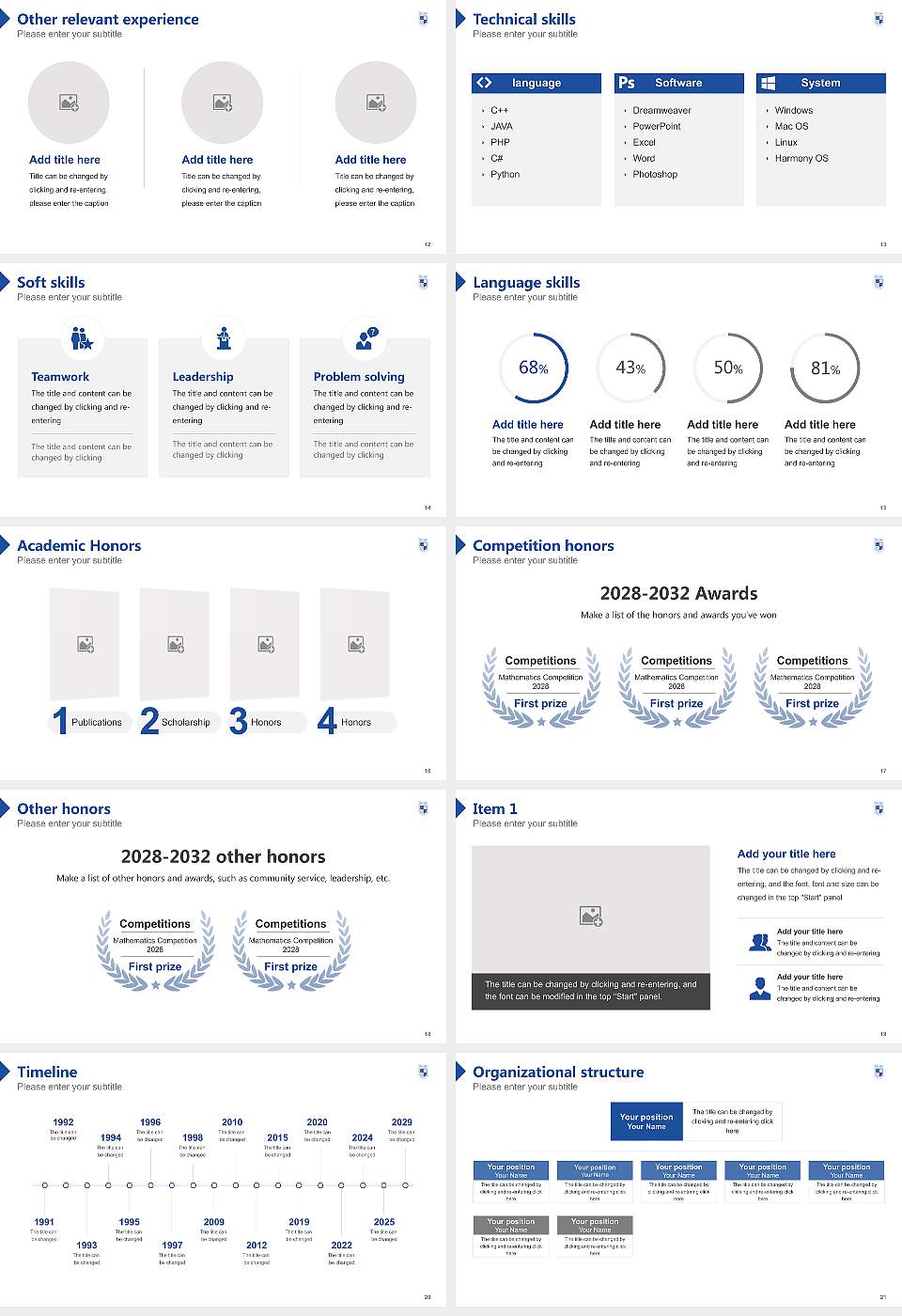Becker College Resume PPT Template16:9 ratio PPT effect preview image3