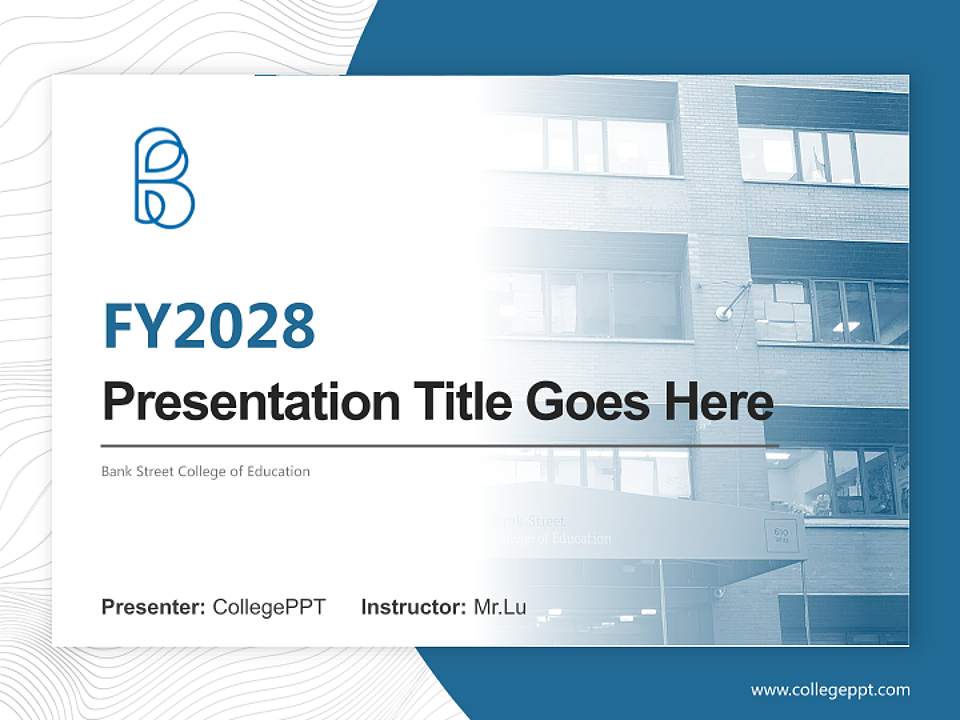 Bank Street College of Education Academic Presentation/Research Findings Report PPT Template4:3 ratio PPT effect preview image5