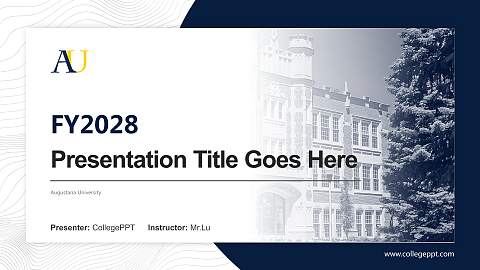 Augustana University Academic Presentation/Research Findings Report PPT Template