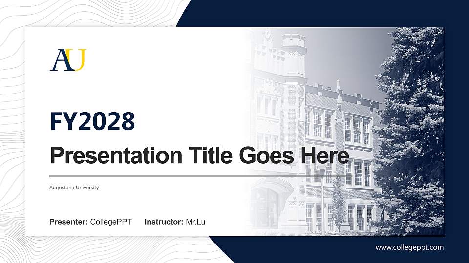Augustana University Academic Presentation/Research Findings Report PPT Template16:9 ratio PPT effect preview image