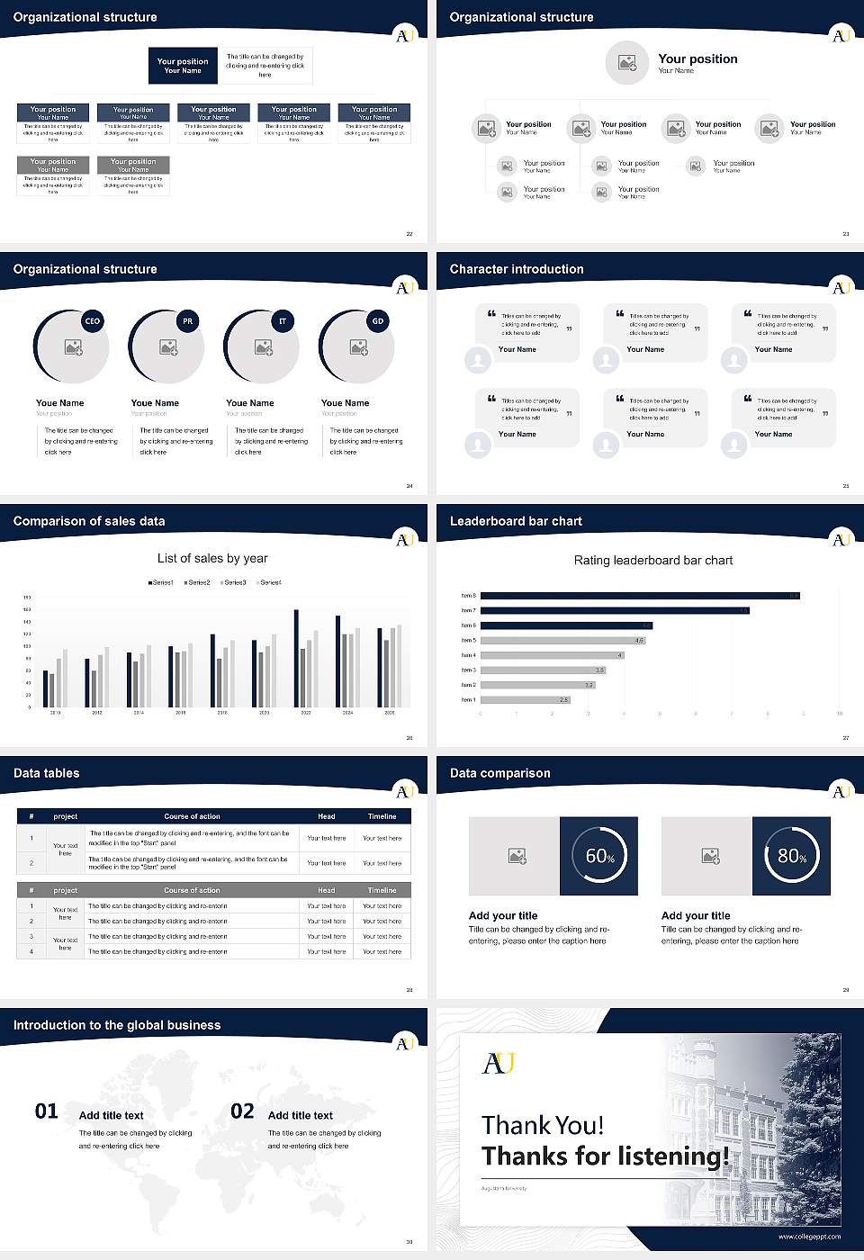 Augustana University Academic Presentation/Research Findings Report PPT Template16:9 ratio PPT effect preview image4