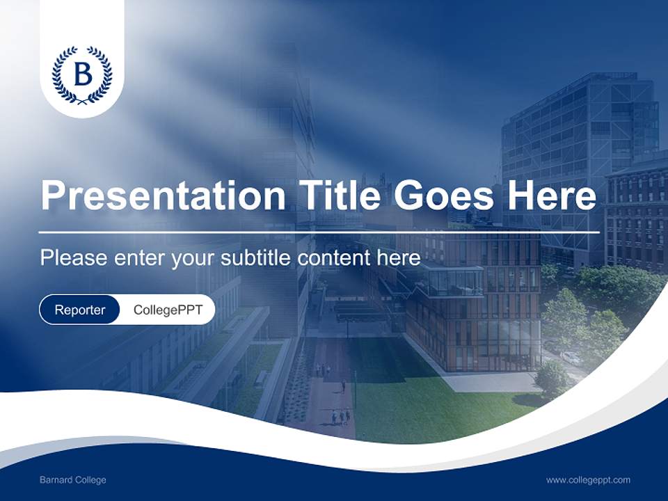 Barnard College Lecture Sharing and Networking Event PPT Template4:3 ratio PPT effect preview image4