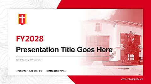 Baptist University of the Americas Academic Presentation/Research Findings Report PPT Template