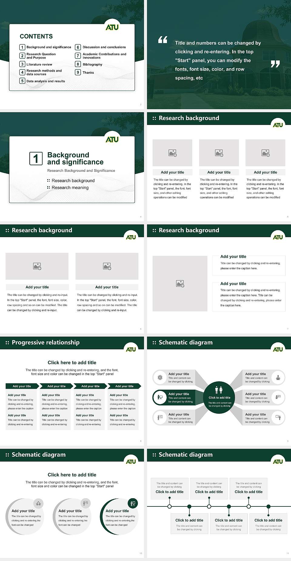 Arkansas Tech University Graduation Thesis Defense PPT Template4:3 ratio PPT effect preview image2