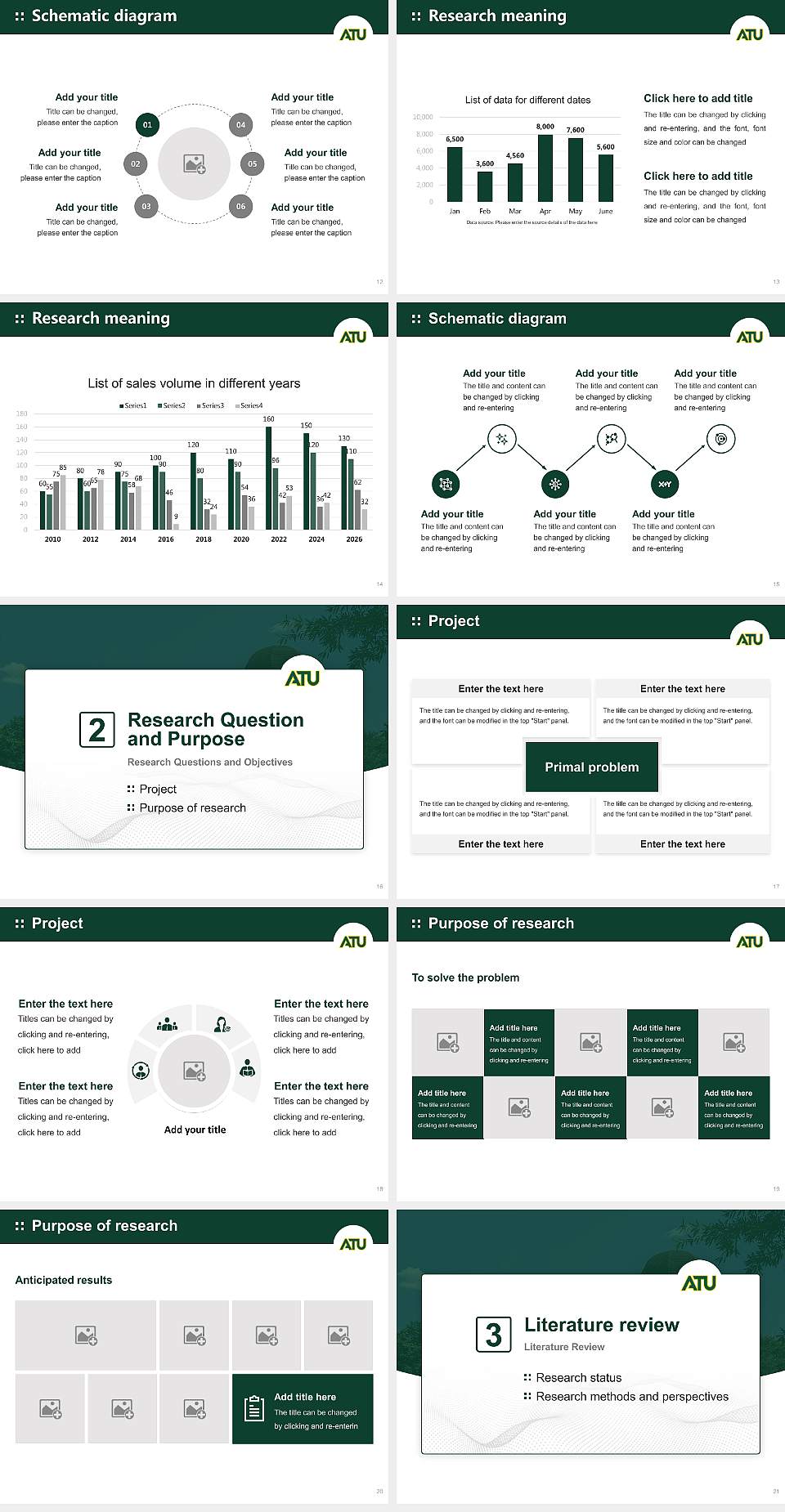 Arkansas Tech University Graduation Thesis Defense PPT Template4:3 ratio PPT effect preview image3