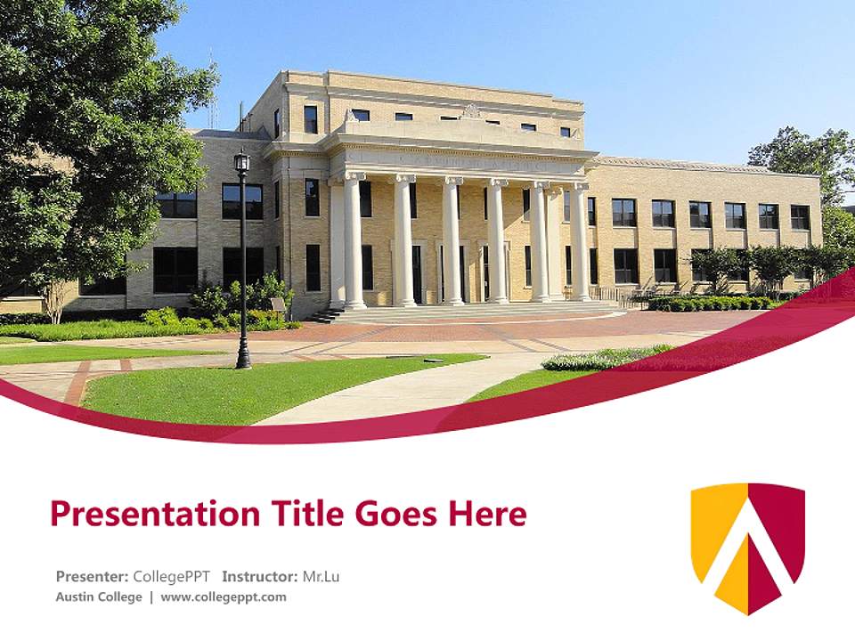 Austin College Course/Courseware Creation PPT Template4:3 ratio PPT effect preview image5