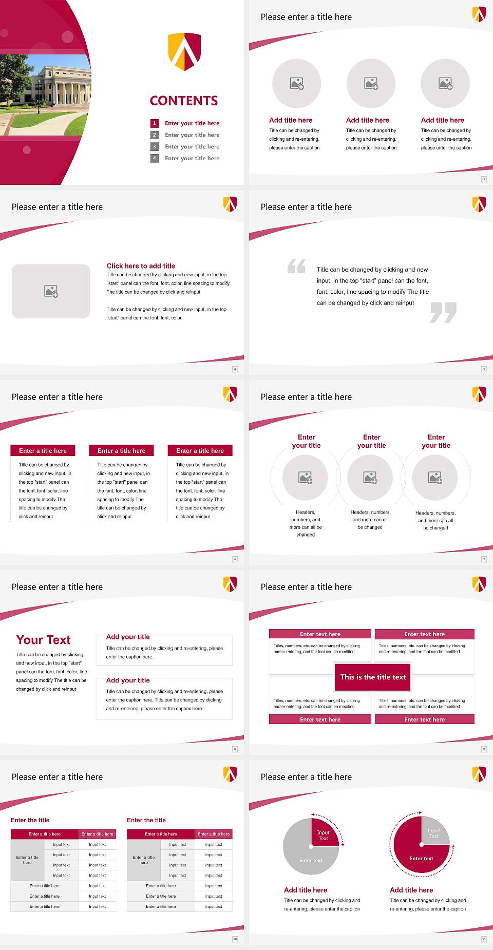 Austin College Course/Courseware Creation PPT Template4:3 ratio PPT effect preview image2