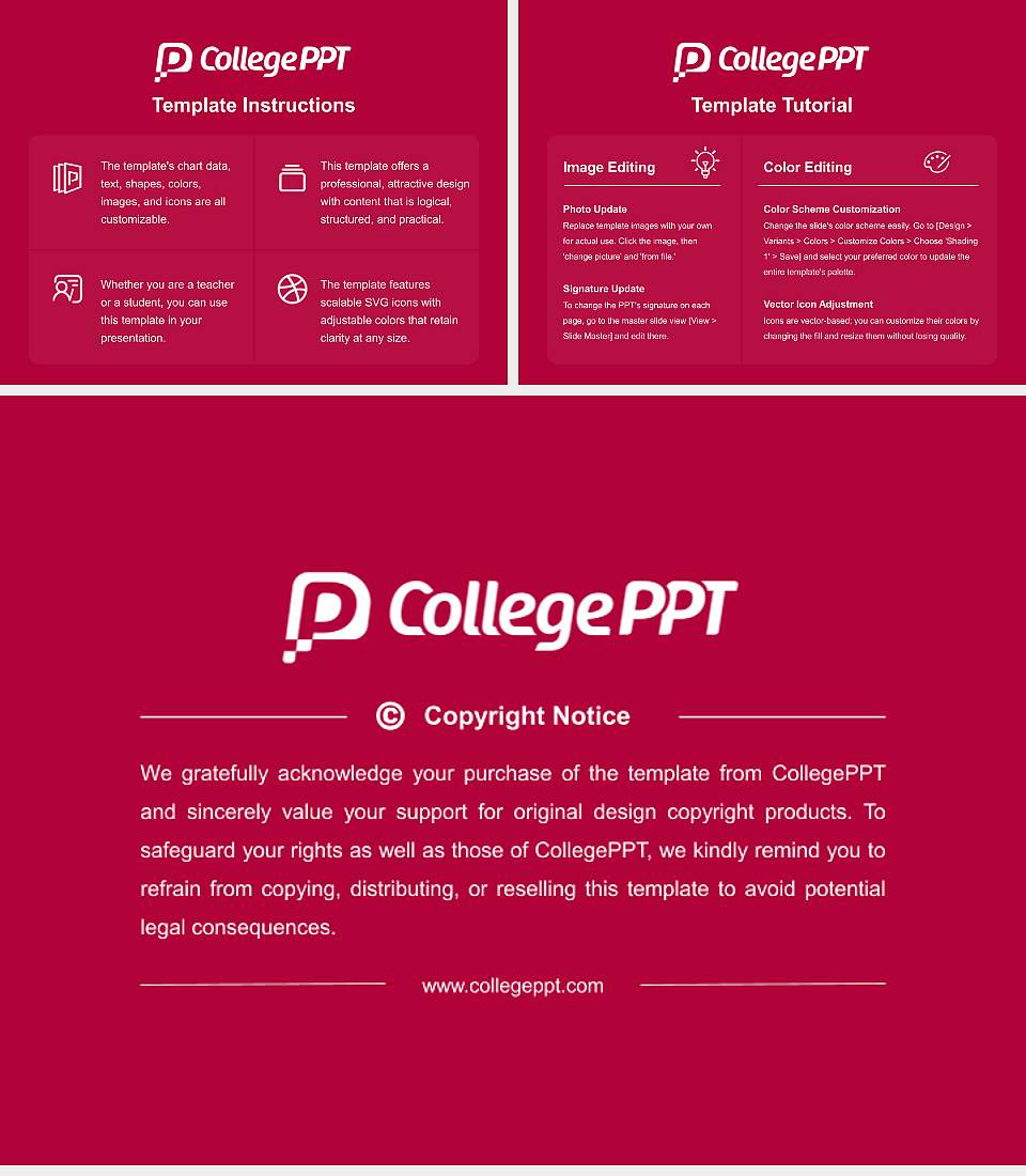 Austin College Course/Courseware Creation PPT Template4:3 ratio PPT effect preview image5