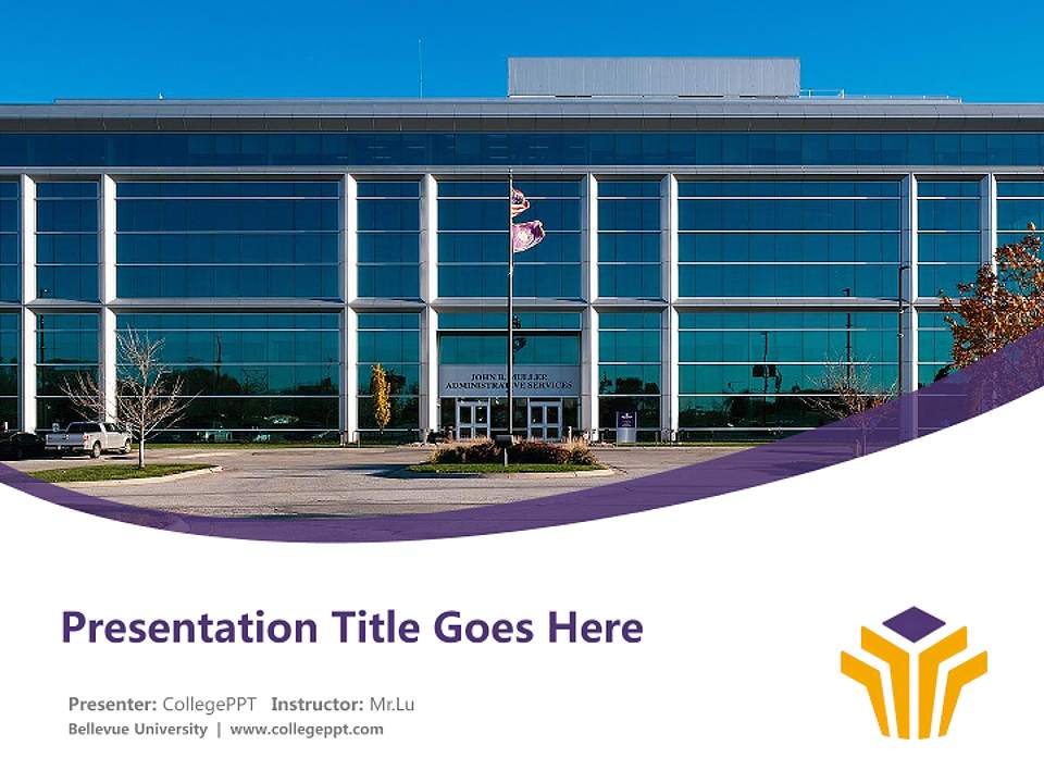 Bellevue University Course/Courseware Creation PPT Template4:3 ratio PPT effect preview image5