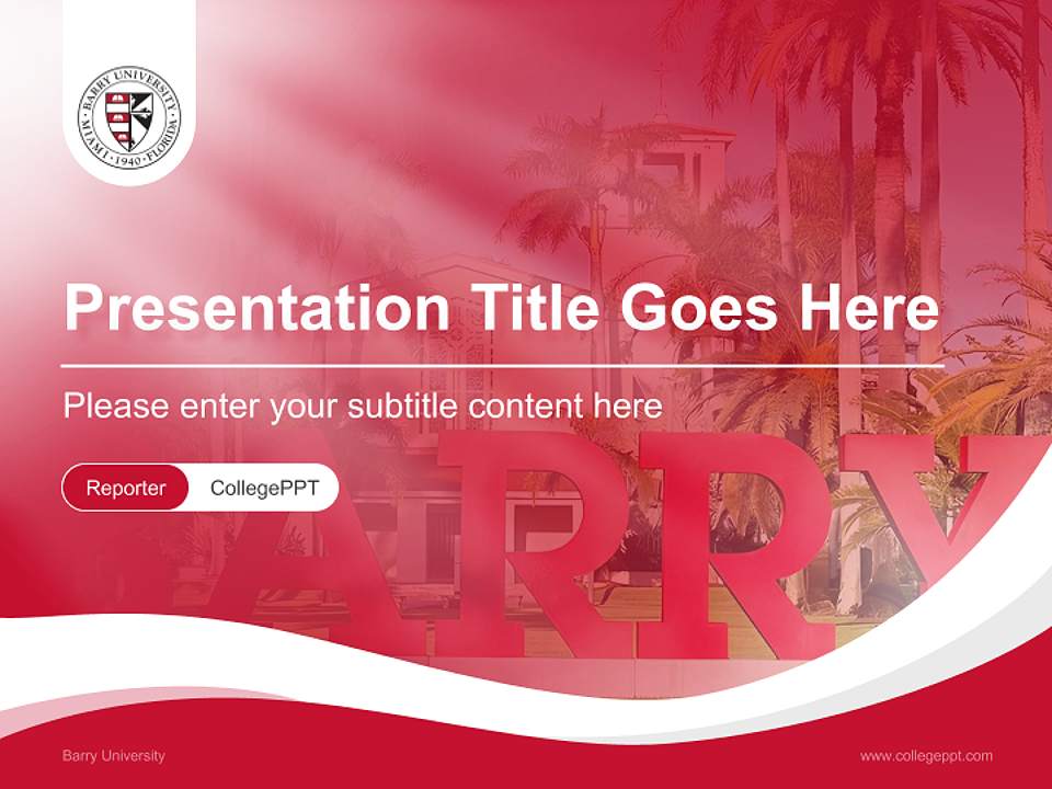 Barry University Lecture Sharing and Networking Event PPT Template4:3 ratio PPT effect preview image4