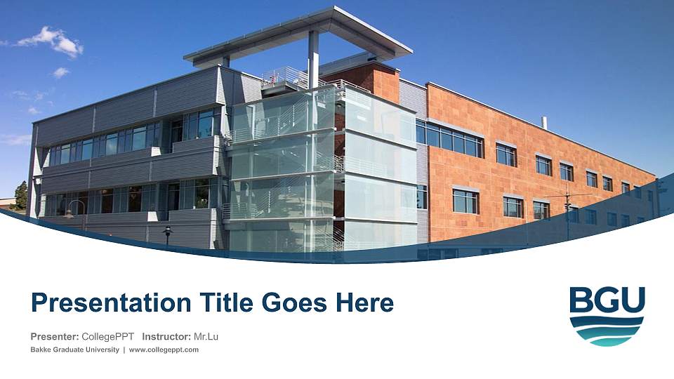 Bakke Graduate University Course/Courseware Creation PPT Template16:9 ratio PPT effect preview image