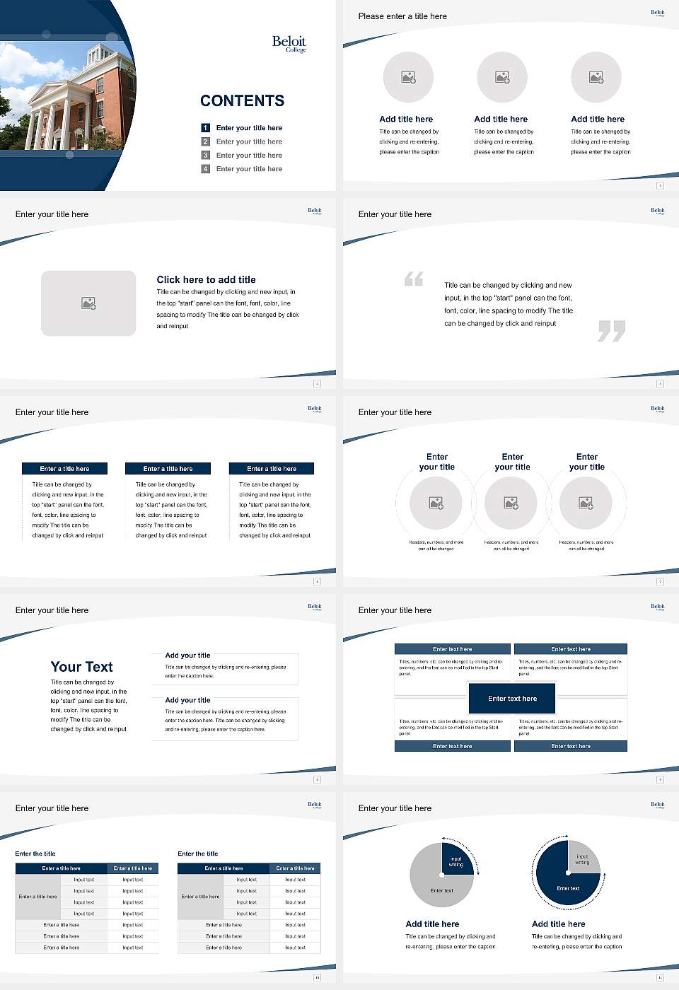 Beloit College Course/Courseware Creation PPT Template16:9 ratio PPT effect preview image2