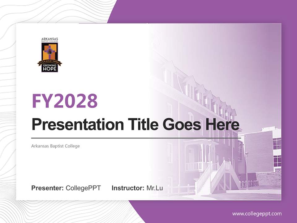 Arkansas Baptist College Academic Presentation/Research Findings Report PPT Template4:3 ratio PPT effect preview image5