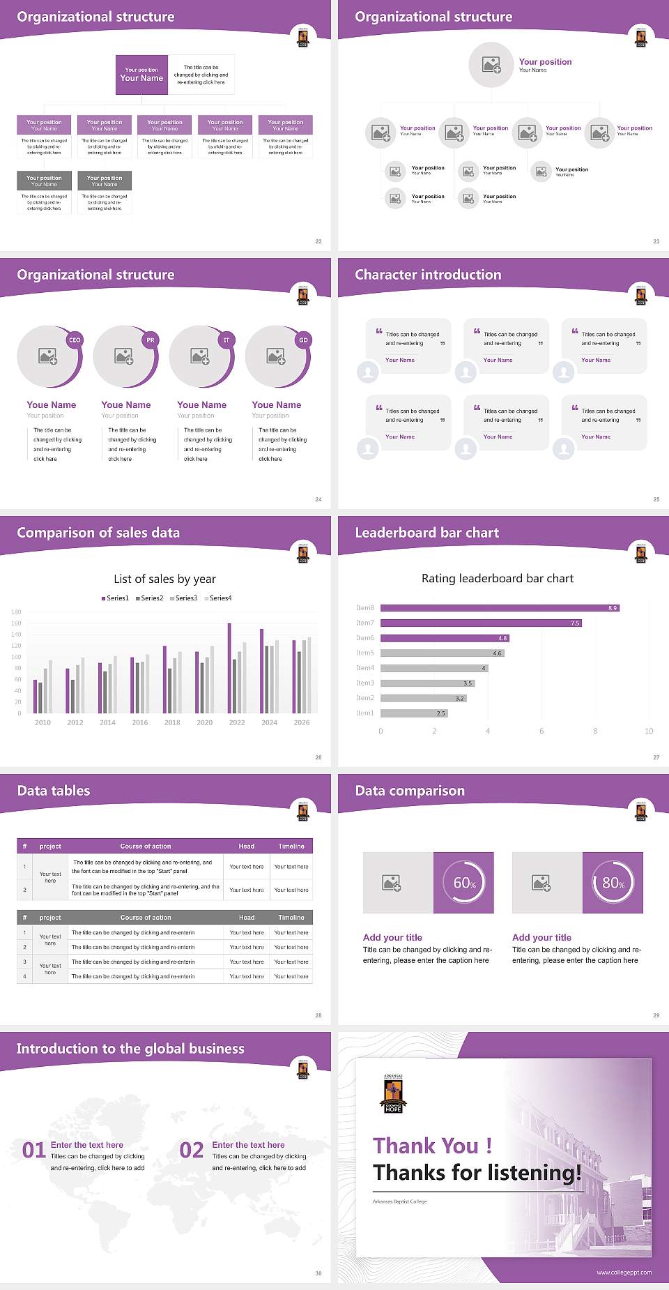 Arkansas Baptist College Academic Presentation/Research Findings Report PPT Template4:3 ratio PPT effect preview image4