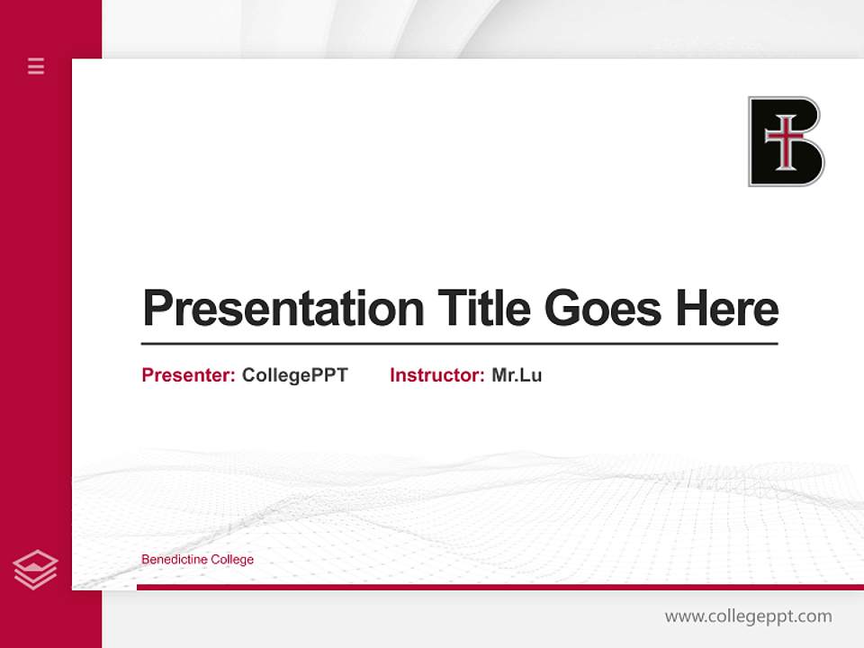 Benedictine College Thesis Proposal/Graduation Defense PPT Template4:3 ratio PPT effect preview image5