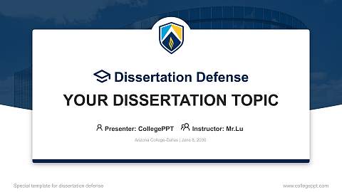 Arizona College-Dallas Graduation Thesis Defense PPT Template