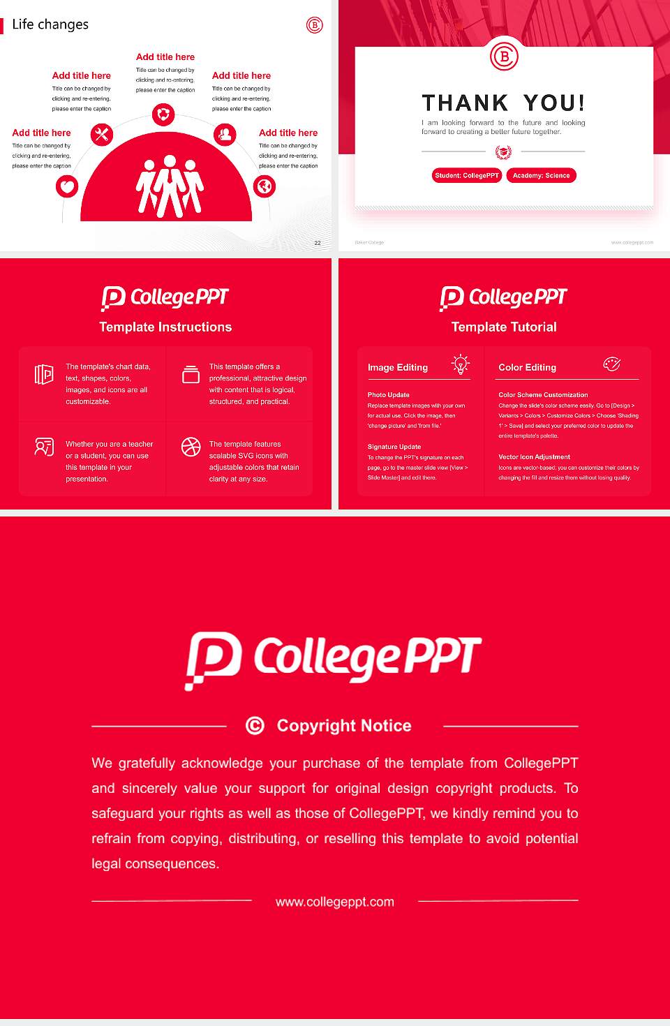 Baker College National Scholarship Defense PPT Template4:3 ratio PPT effect preview image4