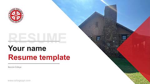 Bacone College Resume PPT Template