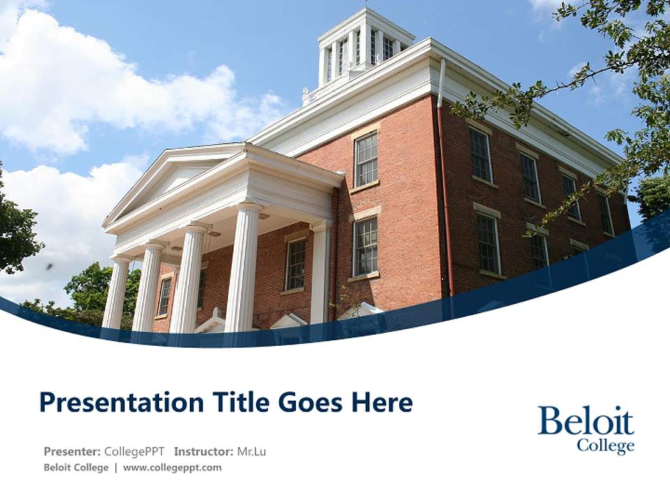Beloit College Course/Courseware Creation PPT Template4:3 ratio PPT effect preview image5