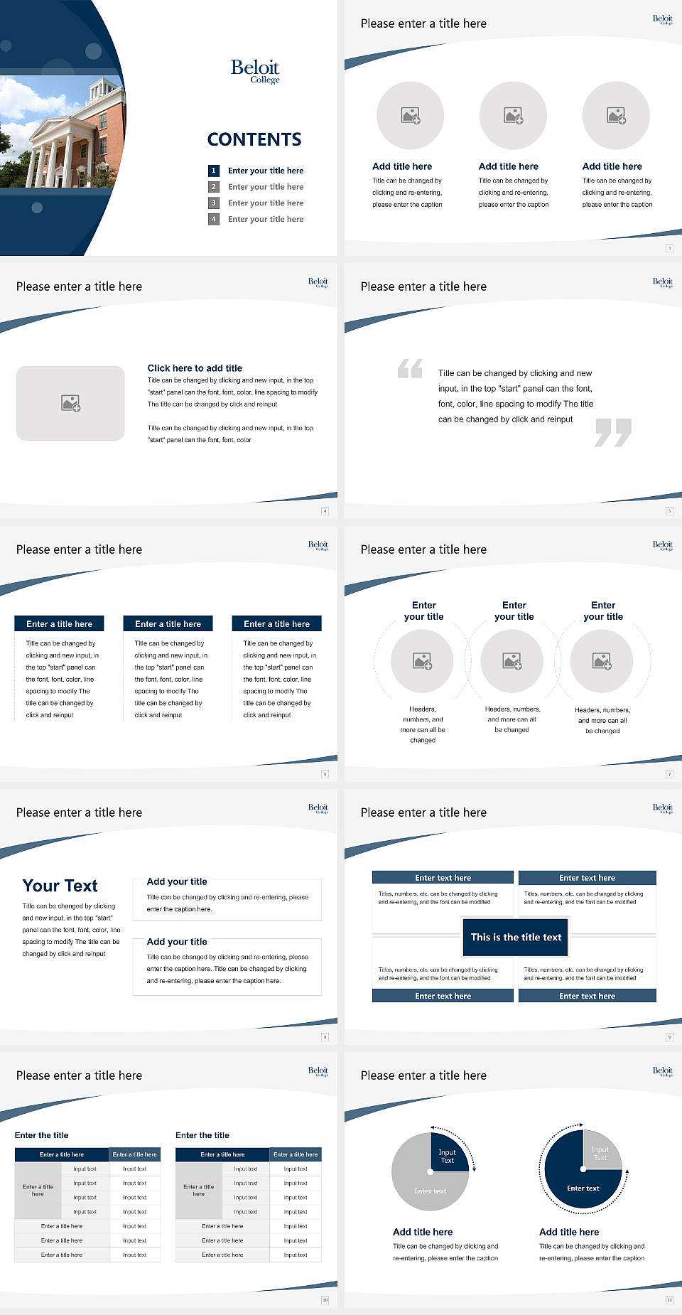 Beloit College Course/Courseware Creation PPT Template4:3 ratio PPT effect preview image2