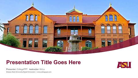 Arizona State University Digital Immersion Course/Courseware Creation PPT Template