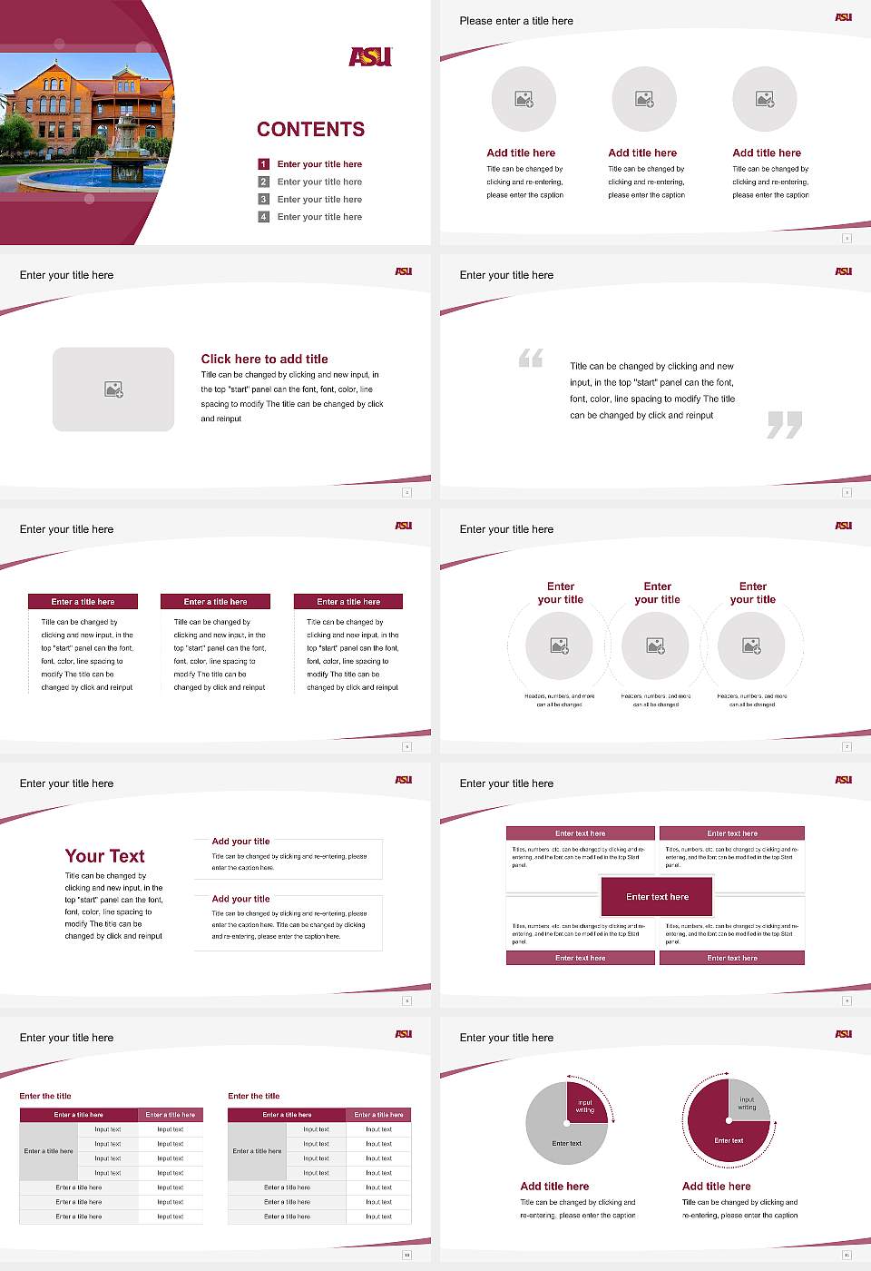 Arizona State University Digital Immersion Course/Courseware Creation PPT Template16:9 ratio PPT effect preview image2