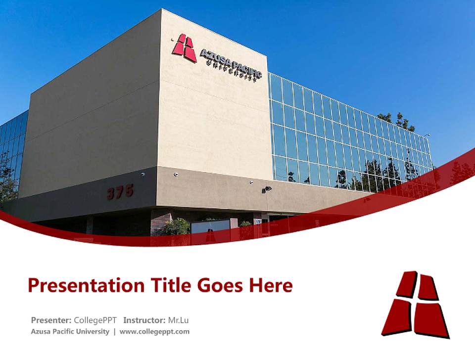 Azusa Pacific University Course/Courseware Creation PPT Template4:3 ratio PPT effect preview image5