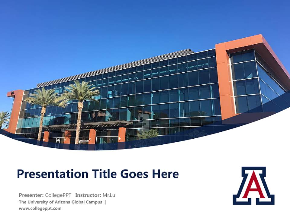 The University of Arizona Global Campus Course/Courseware Creation PPT Template4:3 ratio PPT effect preview image5